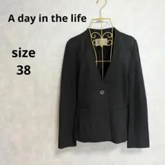 A day in the life ノーカラージャケット ブラック 38 M