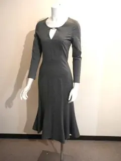 ◆リナシメント◆知的グレー！大人っぽく上品にスタイルUP”ロングマーメイドワンピ