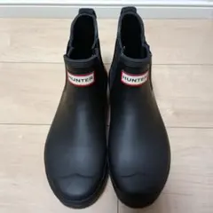 HUNTER ブラック レインブーツ　ショートブーツ　24cm UK5