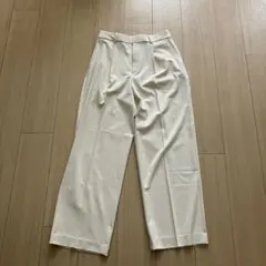UNIQLO　タックワイドパンツ　ストレート　ナチュラル　Lサイズ