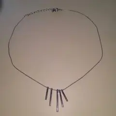 シルバー ストレートバー ネックレス