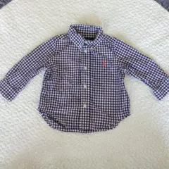 Ralph Lauren 紫と白のチェックシャツ