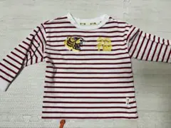 BOWA 赤白ストライプ 長袖カットソー 100cm