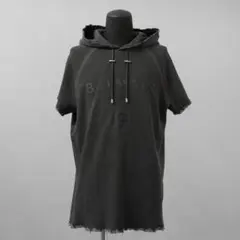 BALMAIN ヴィンテージ加工 ショートスリーブ フーディ 半袖 パーカーのサムネイル