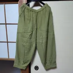 最終値下げ MALAIKA レディース サルエルパンツ カーキ フリーサイズのサムネイル