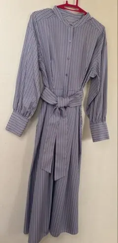 NATURAL BEAUTY BASIC ストライプ シャツワンピース