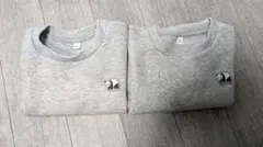 【双子お揃い】無印良品 パンダ トレーナー 90cm 2枚セット