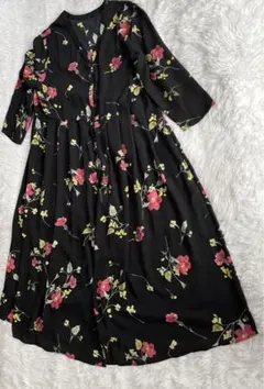 アーバンリサーチ　花柄シフォンワンピース　ガウン