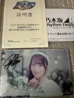 乃木坂46 佐藤璃果 乃木フェス 直筆 サイン ウォールデコ プリカ