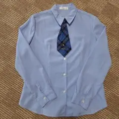 hiromichi nakano ネクタイ付き長袖シャツ 160cm ブルー