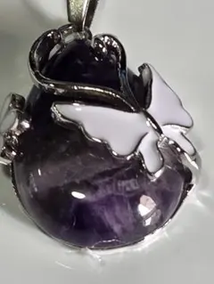 2月の誕生石　大人かわいいパープル 天然アメジスト ネックレス