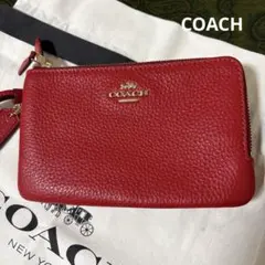 COACH レザー ポーチ レッドのサムネイル