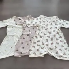 ベビー肌着 3点セット クマ柄　月柄　サイズ50〜60
