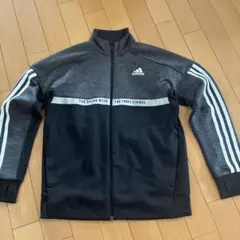 adidas ジップアップジャケット グレー/ブラック　150