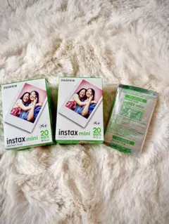 FUJIFILM instax mini フィルム 20枚入り2箱＋バラ10枚