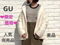 美品✨ジーユー　ボーダーリブニット　ロングスリーブ　茶白黒　春　gu 人気完売品