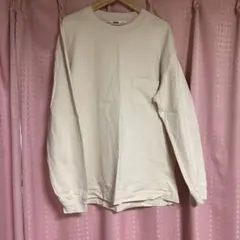 UNIQLO U 長袖Tシャツ Mサイズ クリーム色