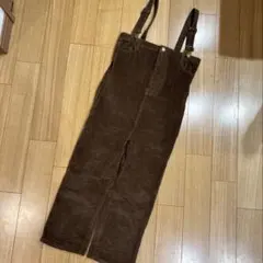 コーデュロイ　オーバーオール 130cm ブラウン