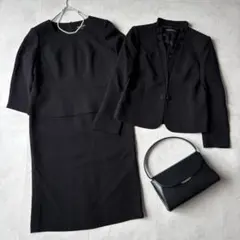 美品✨ソワールペルル ブラックフォーマル セットアップ 11号 喪服 冠婚葬祭