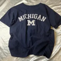 ミシガン大学　MICHIGANロゴ ネイビー Tシャツ