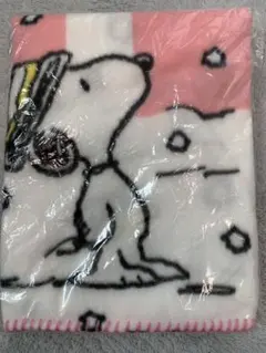 スヌーピー フリースブランケット ピンク