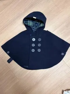 MIKI HOUSE ベビーポンチョ ネイビー F