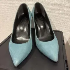 Style Deli スエード調 ポインテッドトゥ パンプス ターコイズ