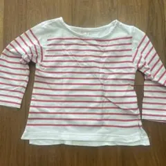 petit main ボーダー 長袖カットソー 110cm