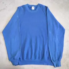 筋*精様 80年代 ジャージーズ アメリカ製 スウェット コットンポリ 青 無地