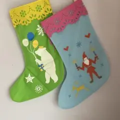 EIN ORIGINAL クリスマスソックス 2点セット　かわいい色のサムネイル