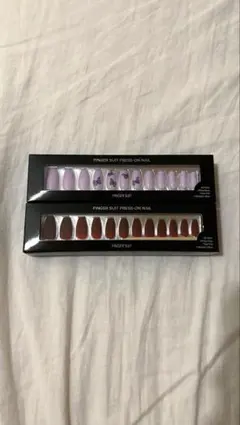 プレスオンネイル ラベンダー・ブラウンセット