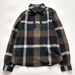 【美品】ブルーレーベルクレストブリッジ　リボンタイ付き　長袖チェックシャツ