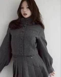 Zoey stand neck jacket - メルカリ