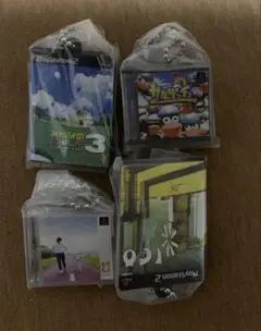 PlayStation ゲームパッケージミニチュアチャーム 4点