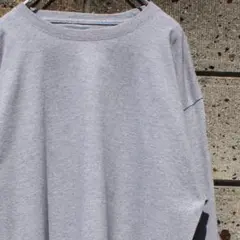 Champion チャンピオン 灰杢 綿多め生地 古着 ロングスリーブTシャツ