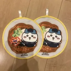 松屋 ちいかわ ハチワレ 丸型ハンドタオル2枚セット