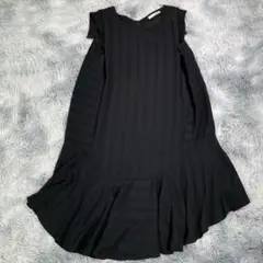 JENEVIEVE【1】ノースリーブワンピース　ブラック　小さいサイズ