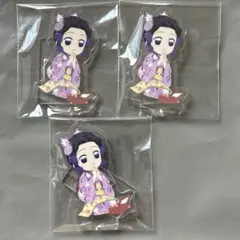 鬼滅の刃 絵巻カフェ 箔押し缶バッジ 繋がるアクスタ カナエ セット