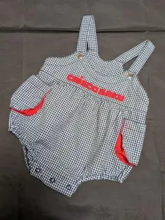 チエコサク ダルマオール / ロンパース　レトロ チェック 80 ヴィンテージ