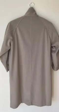 tk. グレー ロングコート ベルト付き