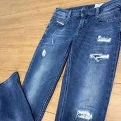 DIESEL ディーゼル ダメージ加工 デニム ジーンズ【size24】