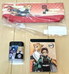 新品未使用　鬼滅の刃 煉獄杏寿郎 ペンケース メモ帳 鉛筆削り　3点セット