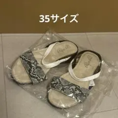 ワールド　サンダル　パイソン　モノトーン　35のサムネイル