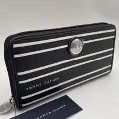 【新品未使用品】　TOMMY Hilfiger 長財布　ロゴ　ストライプ