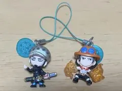 【2個セット】ONE PIECE フィギュアストラップ ロー＆エース