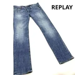 REPLAYリプレイ ストレッチデニム メンズ31 ジーンズ ブルーデニム