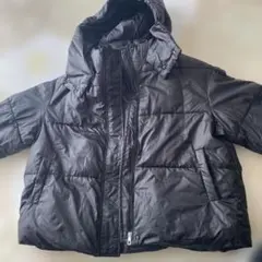ブラック ダウンジャケット フード付き M
