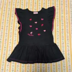 mezzo piano フリル袖Tシャツチュニック 140cm
