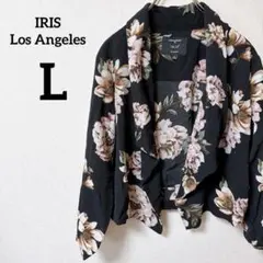 IRIS Los Angeles フローラルジャケット L ブラック 花柄 黒