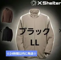 ワークマン エックスシェルター 断熱β フリースジャケット LL　ブラック